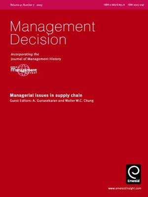 cover image of Management Decision, Volume 41, Issue 7